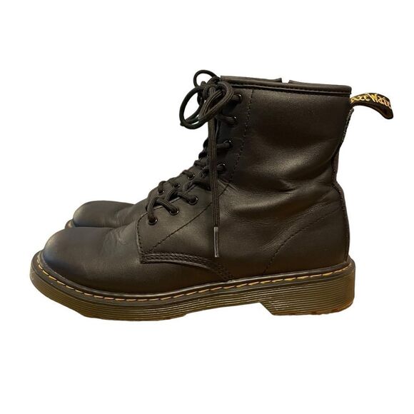 Dr. Martens Black Leather Karardo Combat Boots Size 6 - Picture 3 of 7